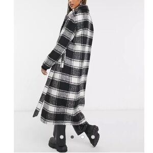 Topshop Checkered Coat